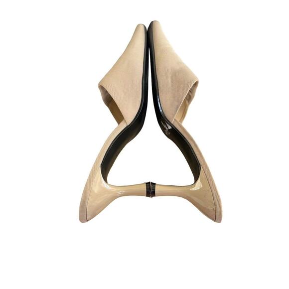 Y2K VTG. LIZ CLAIBORNE CREAM POINTED TOE MULES SLIDES SZ. 7.5-8‎ - Picture 7 of 8